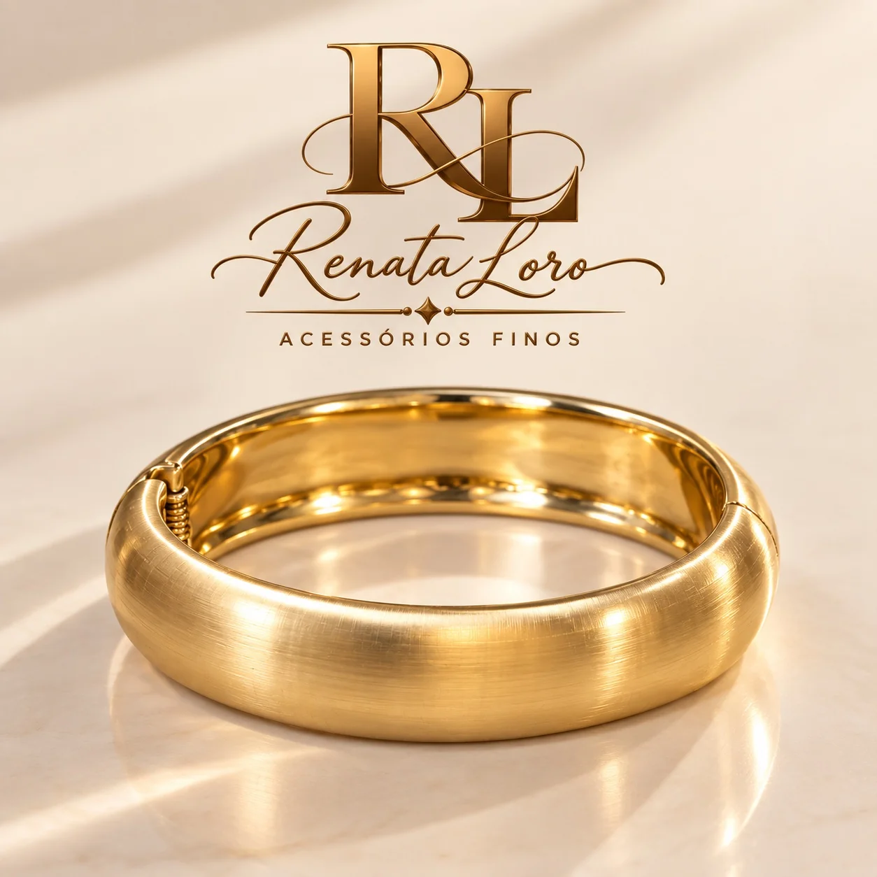 PUL0039 - Bracelete Dourado Acetinado Sofisticado