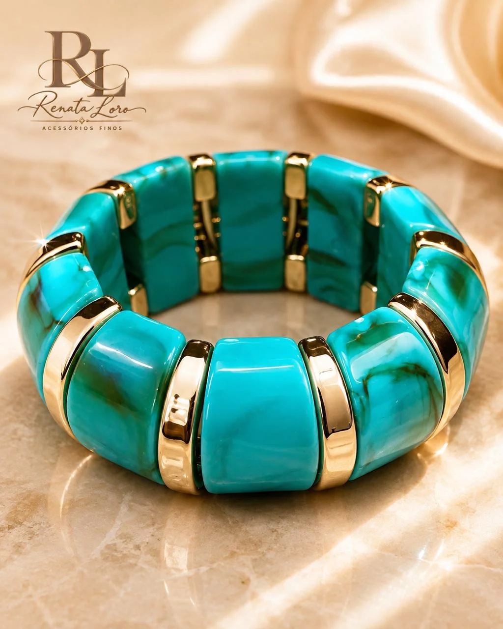 PUL0018 - Pulseira Turquesa