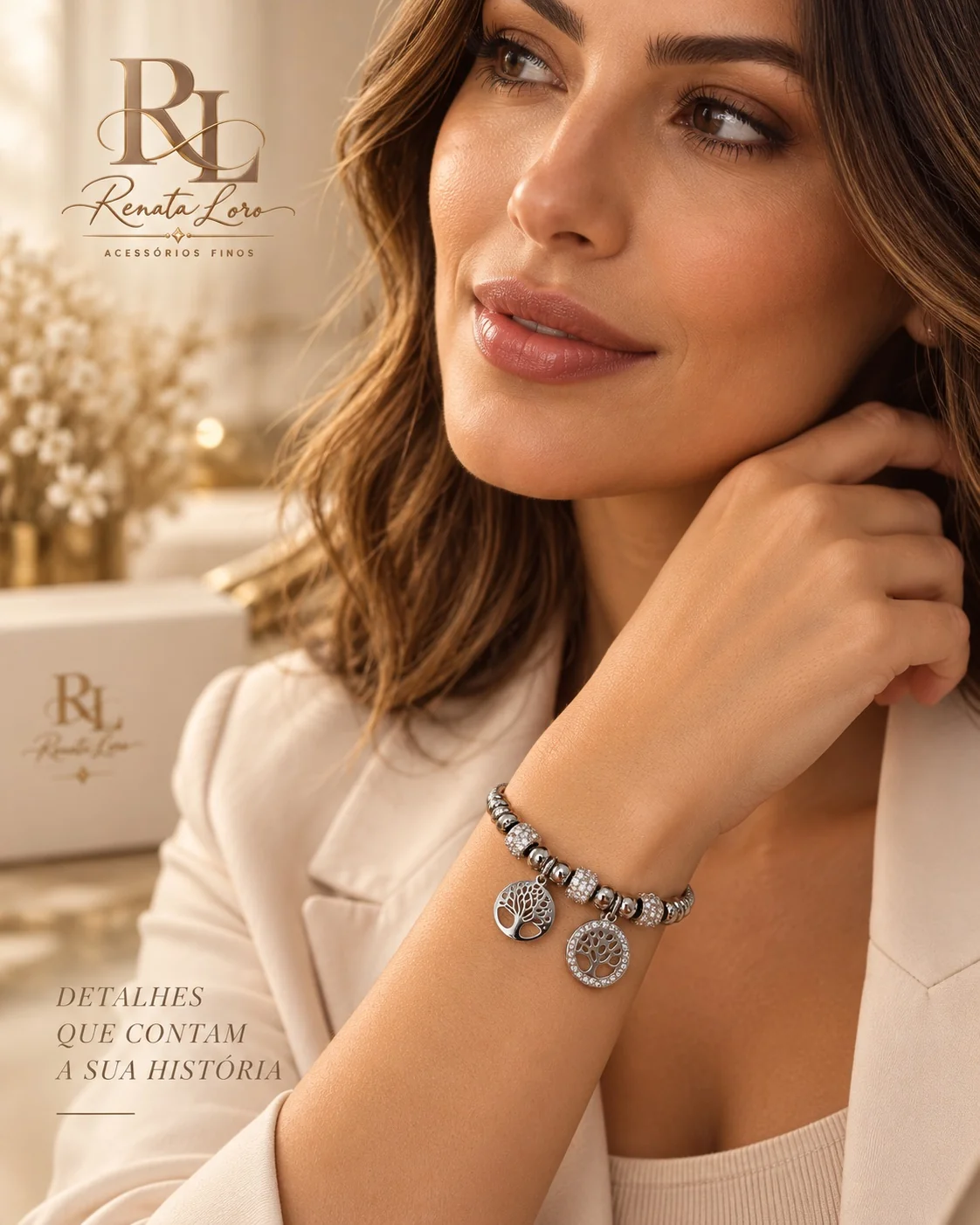 PUL0075 - Pulseira Árvore da Vida em Aço Inoxidável 316L - foto 2