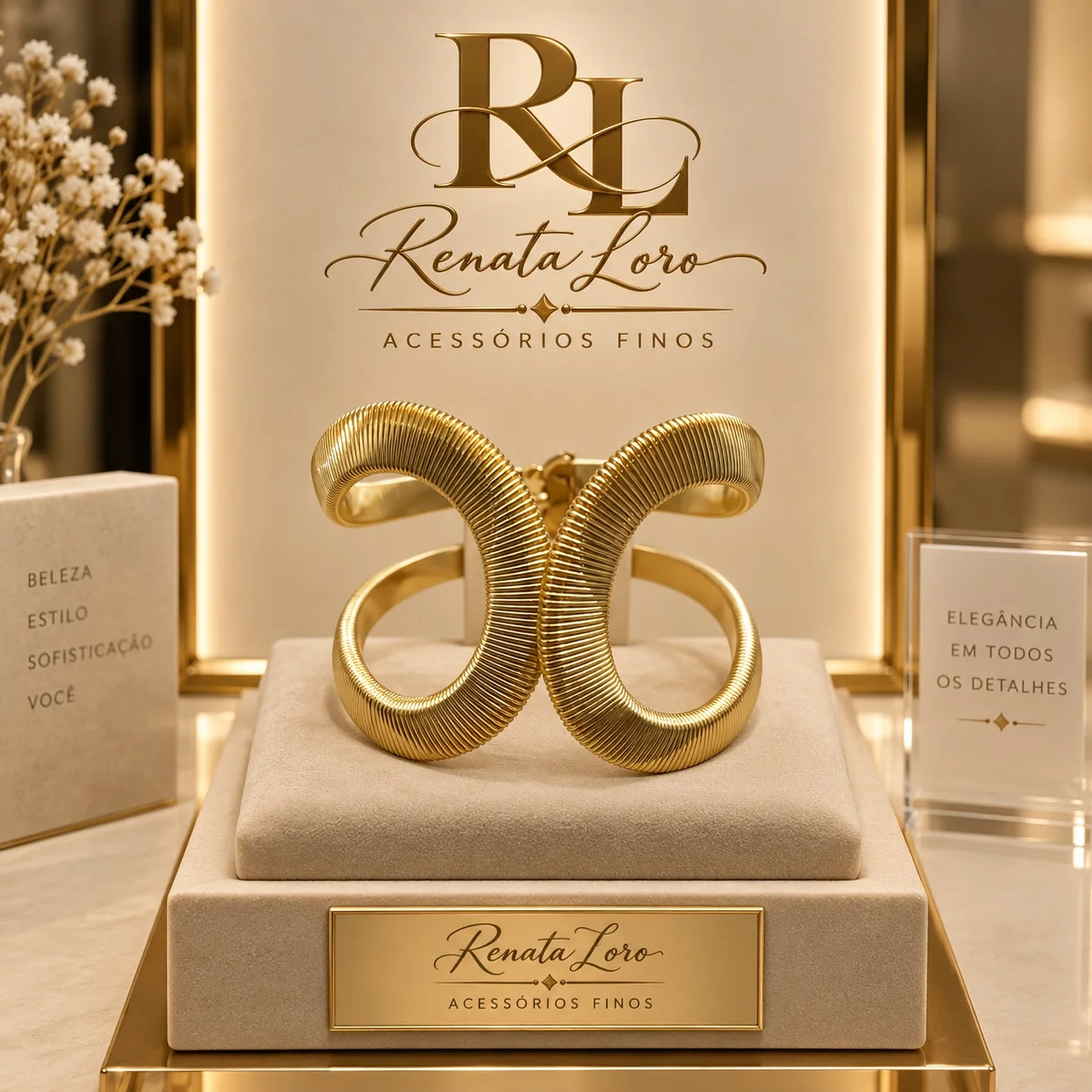 PUL0059 - Bracelete Dourado Estruturada