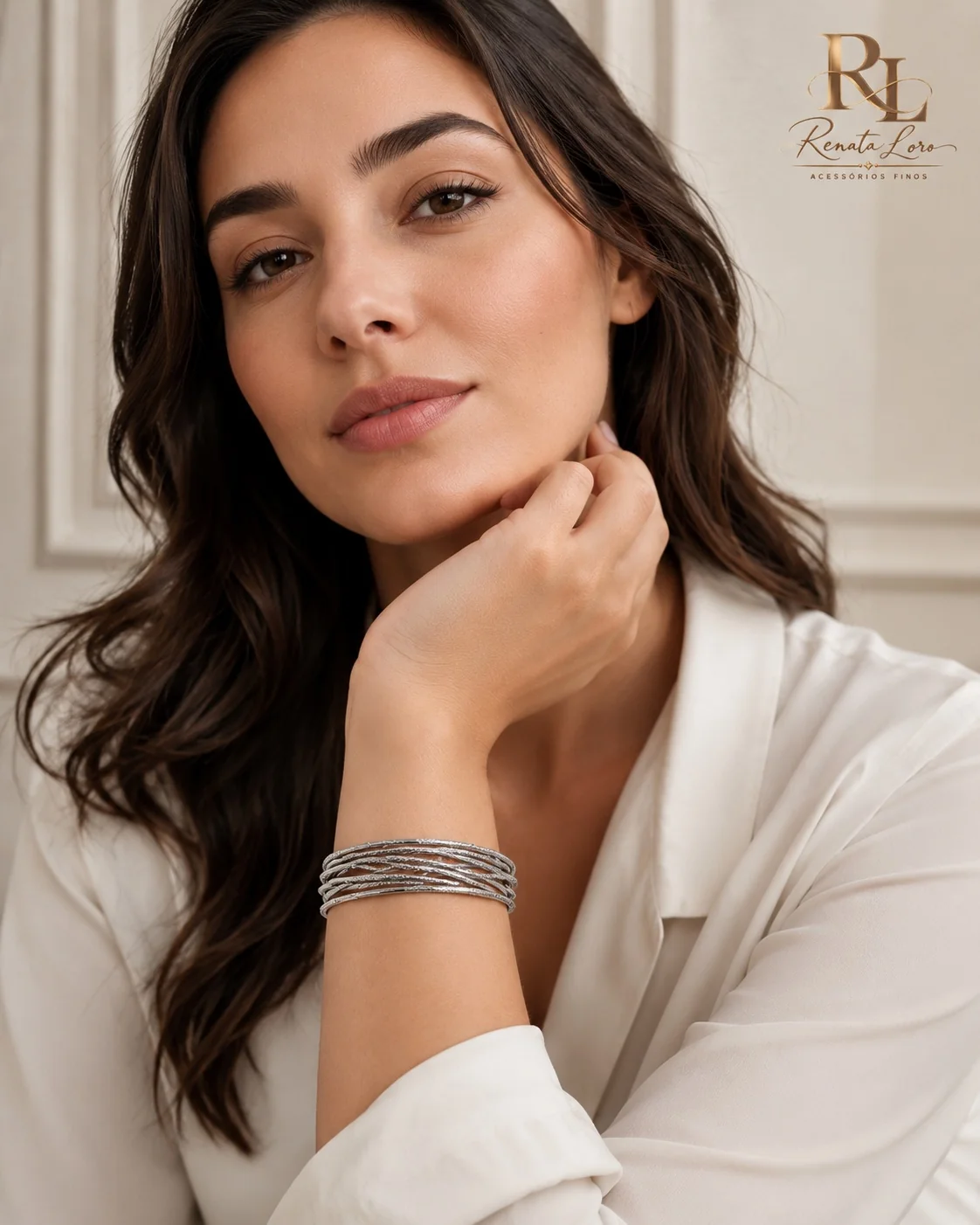 PUL0095 - Kit Pulseiras Prateadas Texturizadas - foto 2