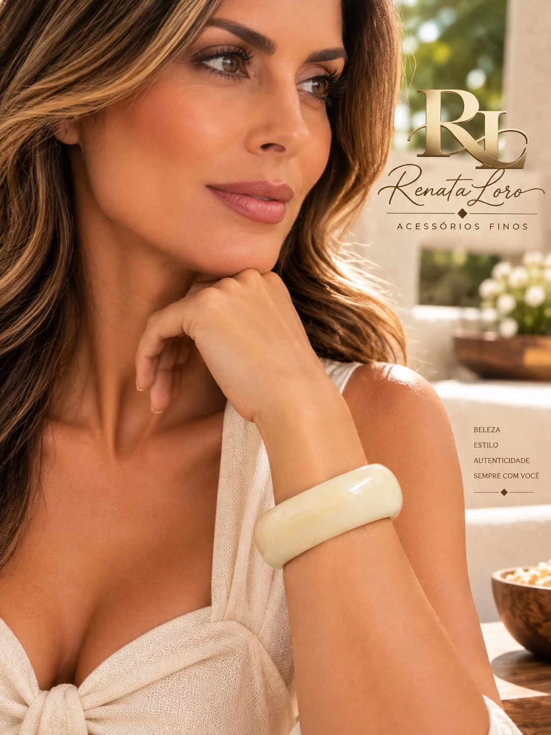 PUL0063 - Bracelete Creme Translúcido - foto 2