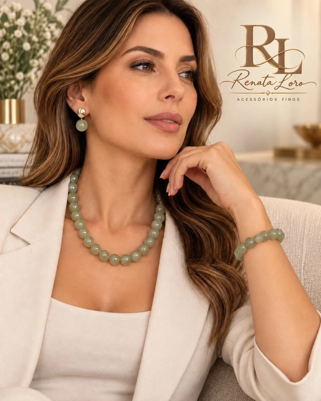 CON0001 - Conjunto Resina - Colar, Pulseira e Brincos - foto 2