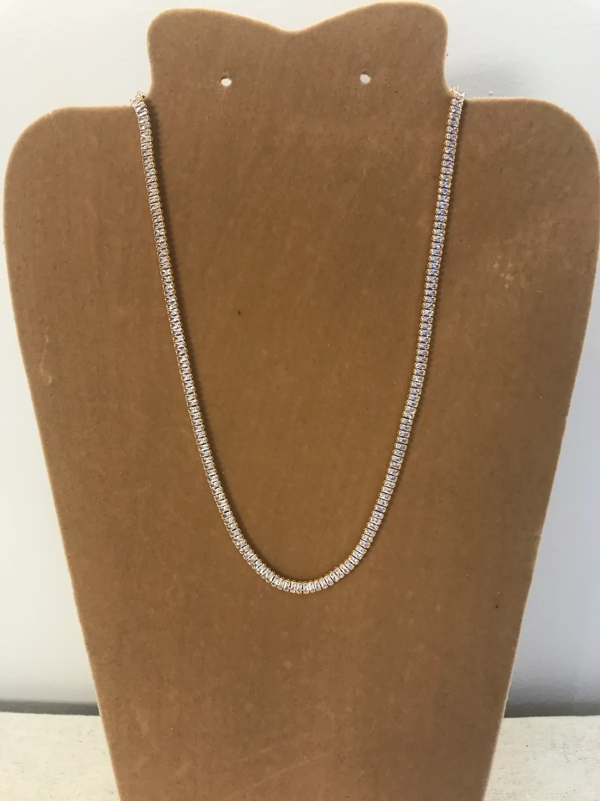 COL0026 - Colar Riviera Dourado Cravejado de Zircônias