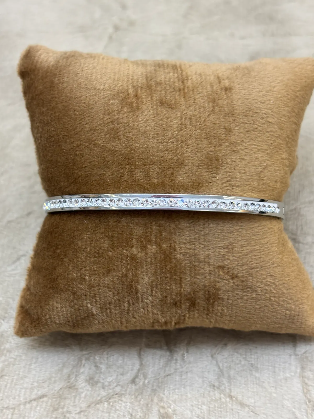 PUL0045 - Bracelete em Aço Prata com Strass - foto 2