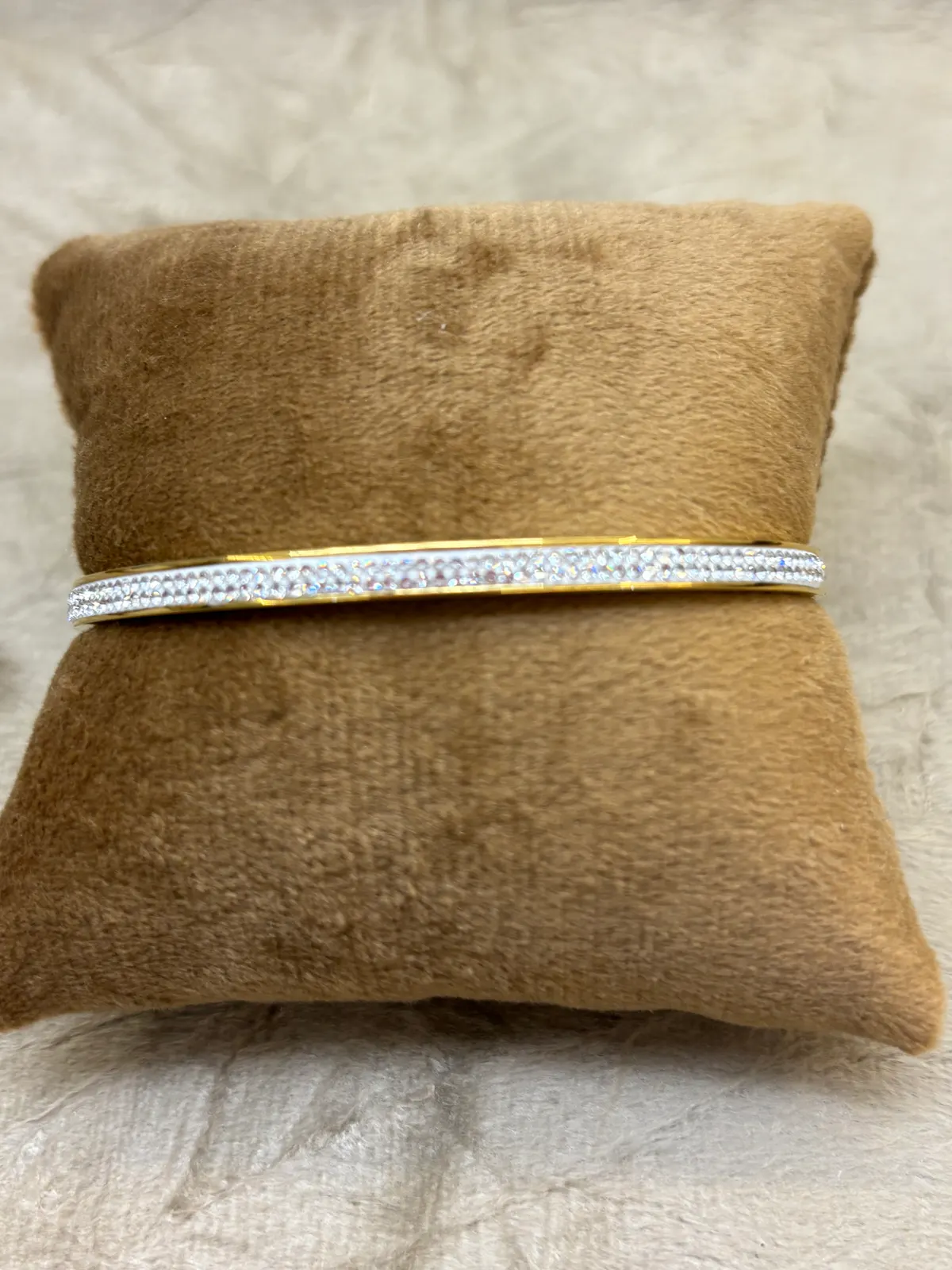 PUL0036 - Bracelete Dourado com Strass em Aço - foto 2