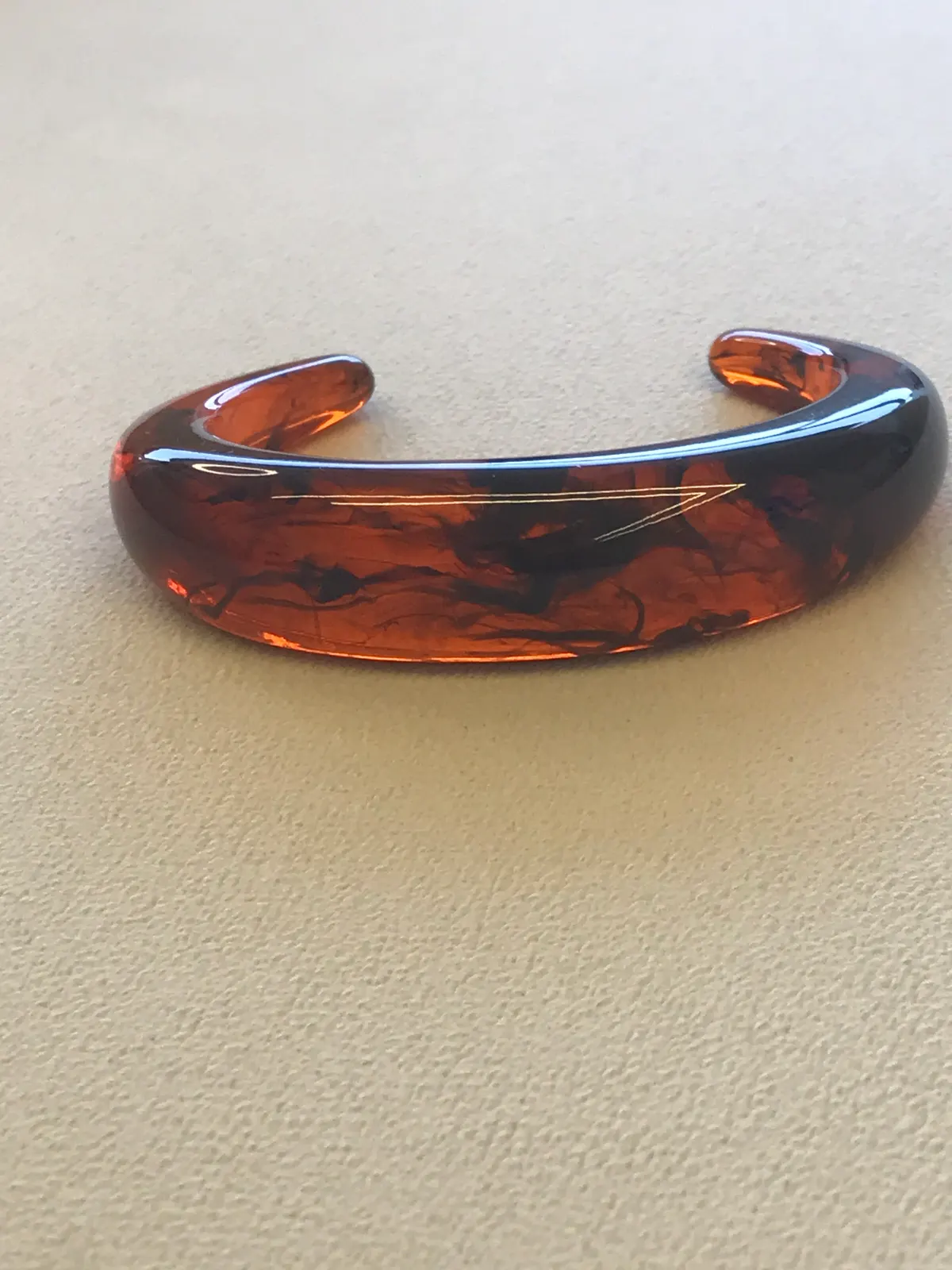 PUL0007 - Bracelete Cuff Tartaruga Âmbar