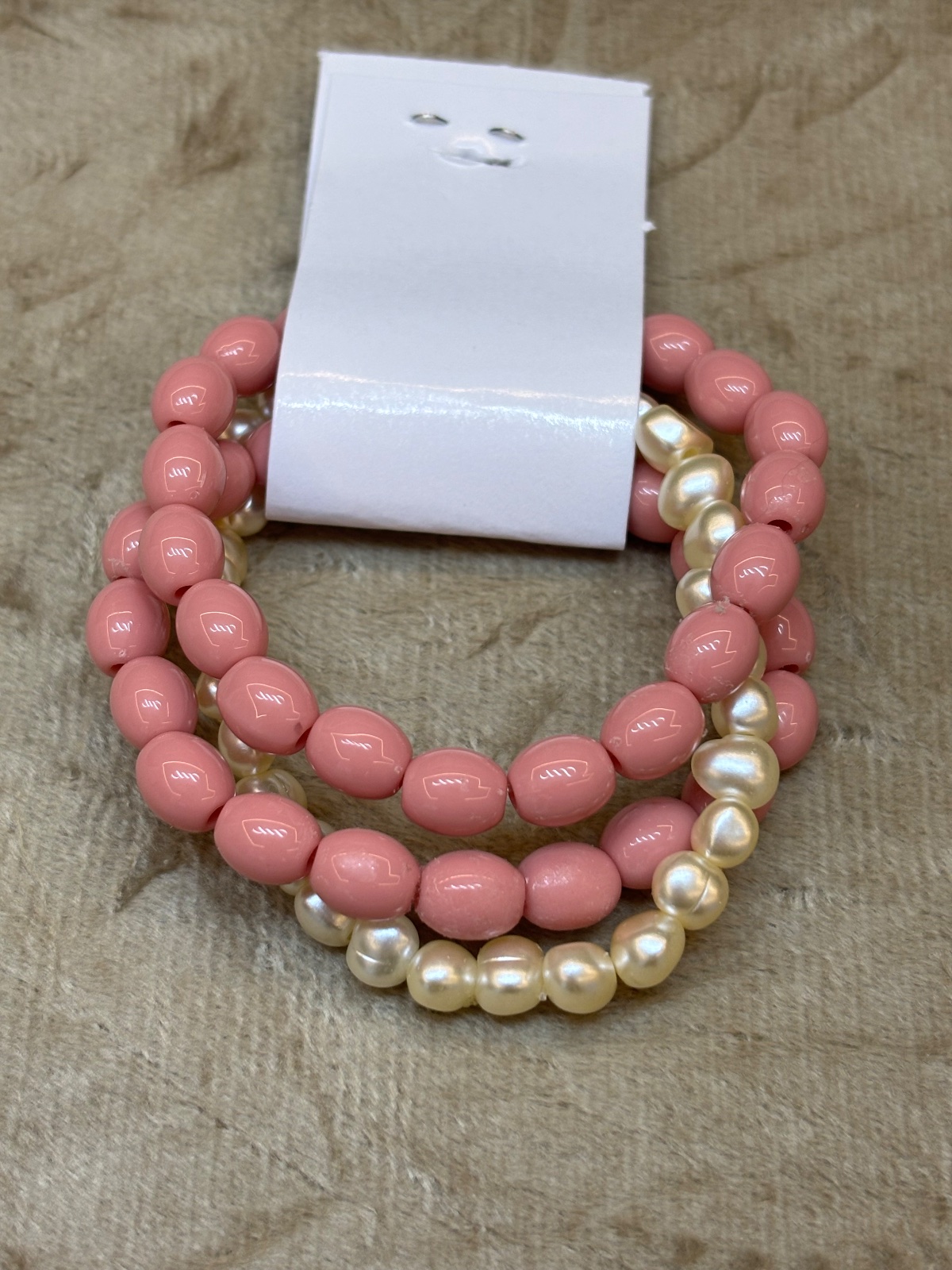 PUL0068 - Kit Pulseiras Rosé com Pérolas irregulares