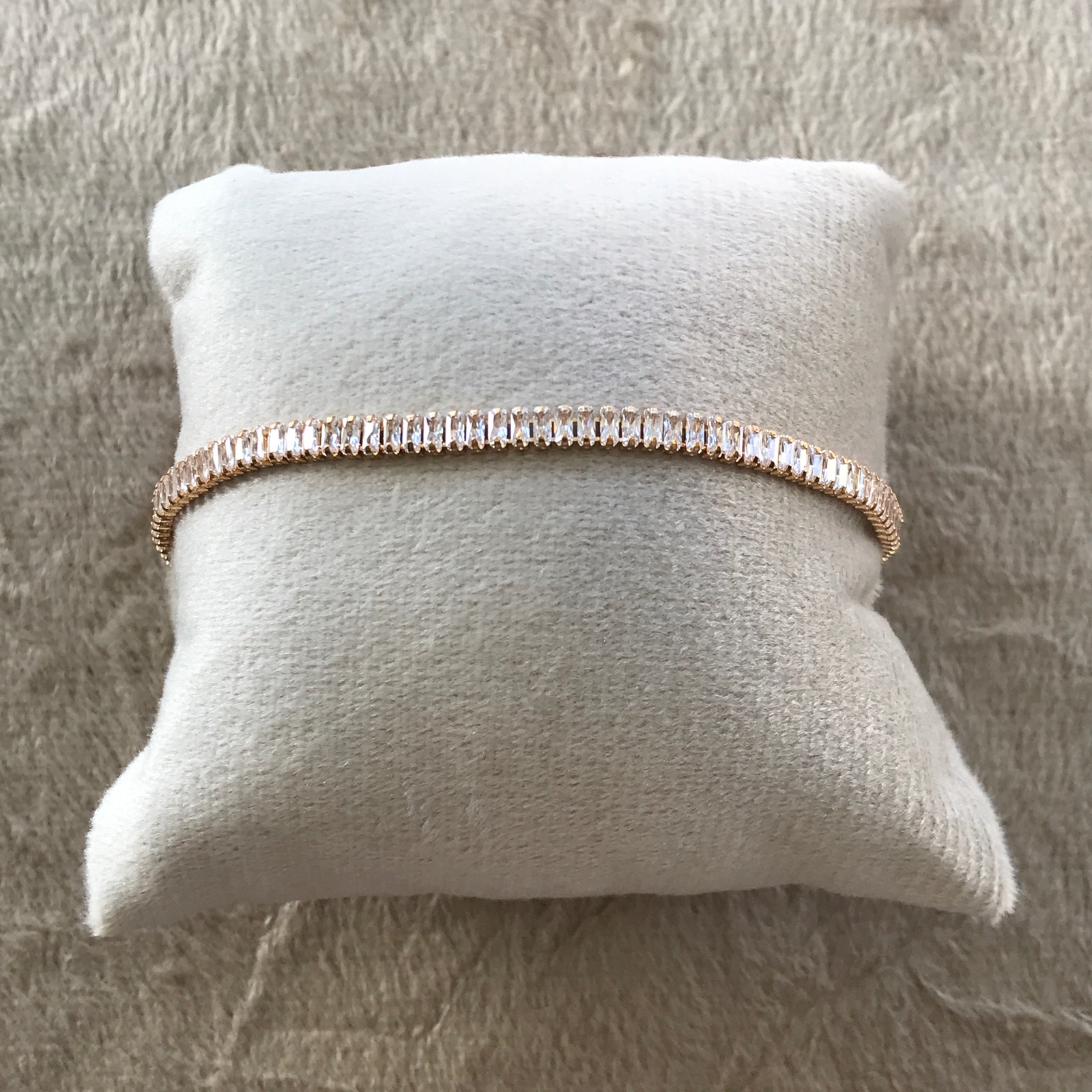 PUL0082 - Pulseira Riviera Baguetes de Zircônias Cravejada