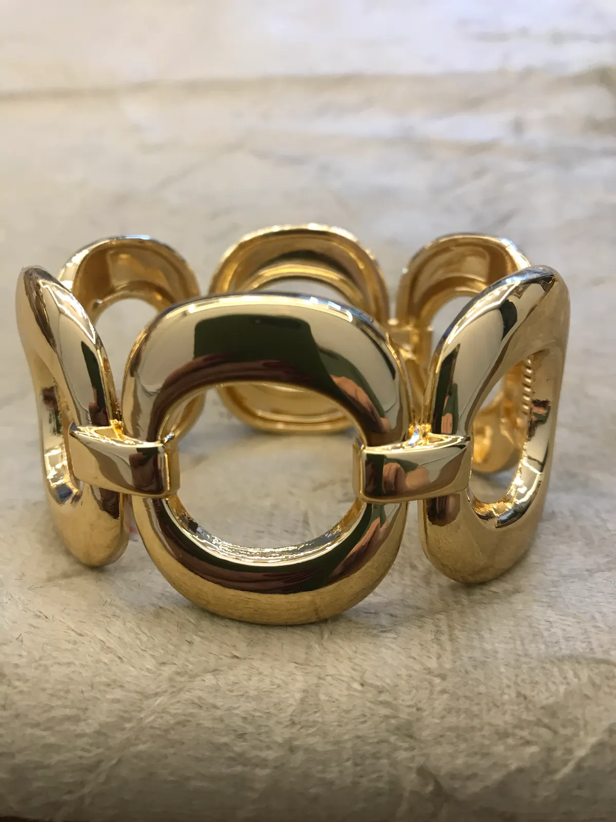 PUL0058 - Bracelete Elos Maxi Dourado