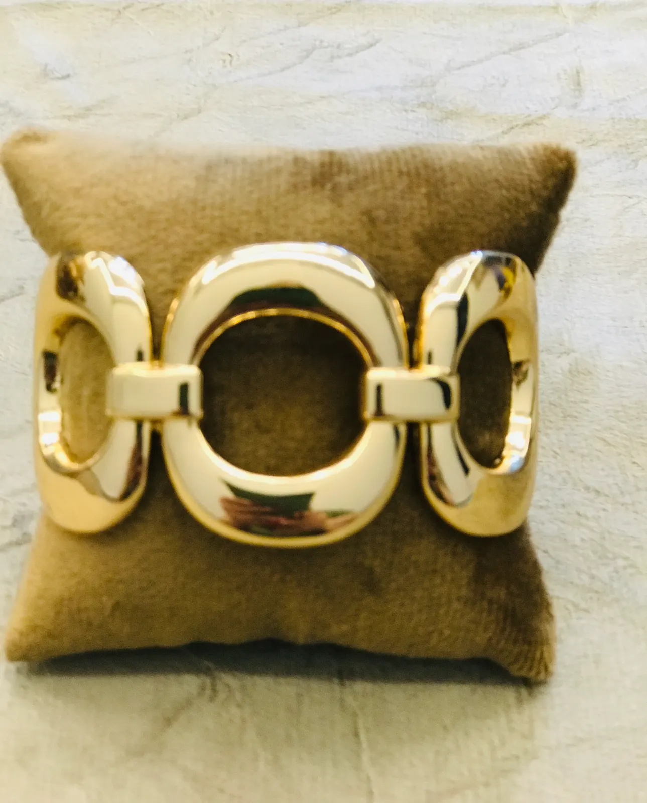 PUL0058 - Bracelete Elos Maxi Dourado - foto 2